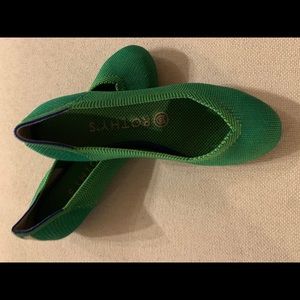 Rothy’s Jelly Bean Green Flat Size 6